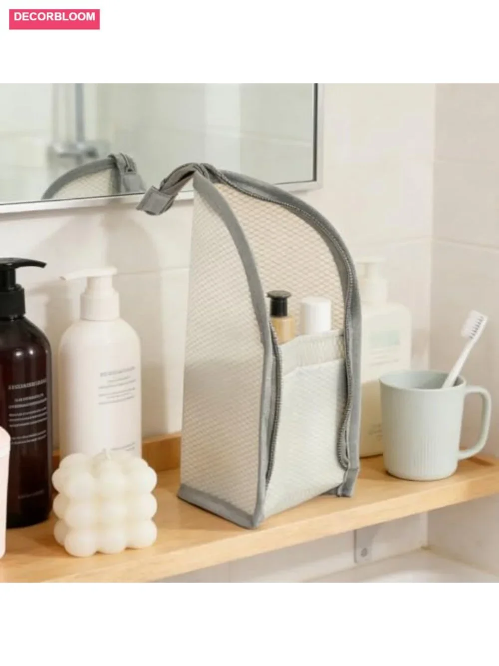 Standing Toiletry Bag | Portable Lightweight Travel EVA Cosmetic Brush